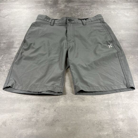 Hurley Other - Hurley Shorts Men M Gray 30x9 Hybrid Flat Front Causal Lightweight Chino Minimal